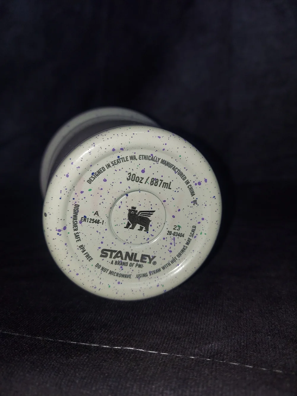 Stanley 30 oz H2.O FlowState Quencher Tumbler Cream Purple Green Speckle - Picture 4 of 7